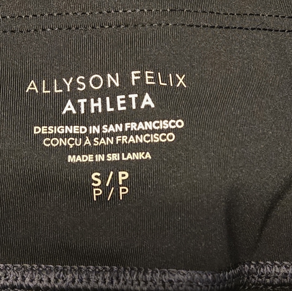 Allyson Felix & Athleta  Leggings Women's Size SP Color Dark Gray/Black - Picture 11 of 12